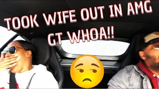 WIFES REACTION I TOOK HER FOR A DRIVE IN THE 2019 AMG GT !! SEE What HAPPENS !!