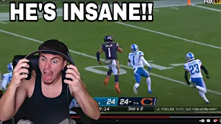 JUSTIN FIELDS IS NOT FROM PLANET EARTH!! Reacting To Bears Vs Lions Week 10 Highlights!