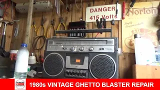 DuB-EnG: Toshiba RT-5160S 1980s Stereo Radio Tape Recorder Boombox / Ghetto Blaster Clean-up Repair