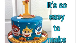 Baby shark cake decoration / baby shark cake topper making tutorial.