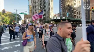 В Нью-Йорке прошла акция протеста против вакцинации