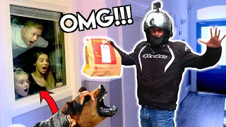 WE PRANKED UBER DELIVERY DRIVERS IN OUR HOUSE!!