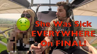 14 Year OId Faith THREW UP EVERYWHERE On Final! | This Episode Is Hilarious! | Let's Go Flying