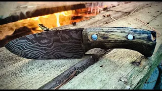 Hand Forging My First Damascus Knife