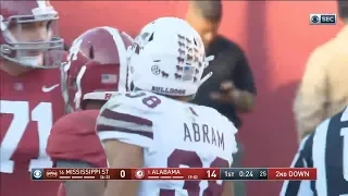 Johnathan Abram (Mississippi State DB #38) Vs. Alabama 2018