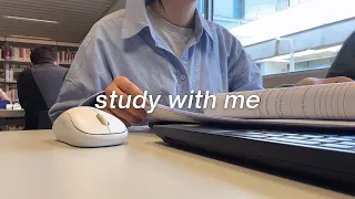STUDY WITH ME | work motivation 1 hour library asmr, no break no music, real time