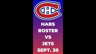 MONTREAL CANADIENS ROSTER VS WINNIPEG JETS