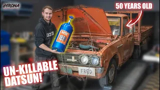 Dyno testing a 50 year old Farm truck! Will it survive NOS?
