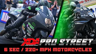 XDA Pro Street Eliminations - 6 Second 220+ MPH Motorcycles