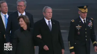 WATCH: George H.W. Bush arrives in Texas for final memorial service