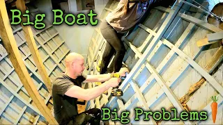 EP 76 - Wooden Boat Problems! Running Out of Wood!! #boatrestoration