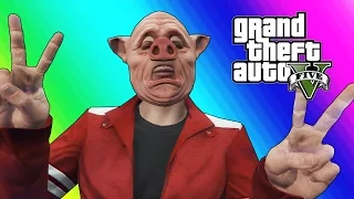 GTA 5 Online Funny Moments - Body Glitch & Bald Piggy!