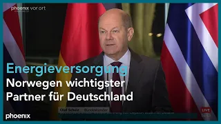 Statements von Bundeskanzler Olaf Scholz und Jonas Støre