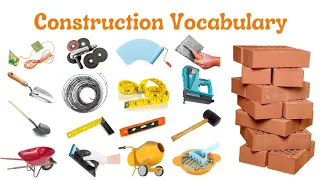 Construction Vocabulary in English with Pictures | Construction Words List #constructiontools