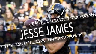 Jesse James Highlights vs Browns // 6 Catches, 41 Yards, 2 TDs // 9.10.17