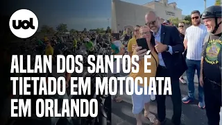 Foragido no Brasil, Allan dos Santos é tietado por apoiadores de Bolsonaro durante motociata nos EUA