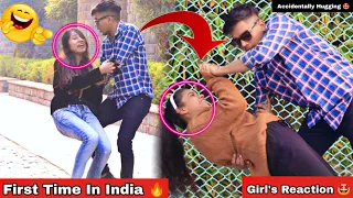 Accidentally Hugging Prank 😍On Cute Girls I Epic Reaction | Sagar Babu