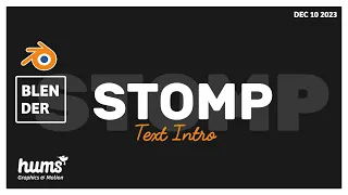 Blender | Kinetic Typography Tutorial | Stomp Text Intro