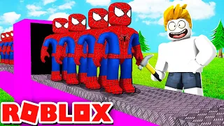 我蓋出一間蜘蛛人工廠！最後變成「最強蜘蛛人」！【Roblox 機械方塊】