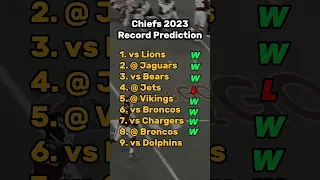 Kansas City Chiefs 2023 Record Prediction | NFL #shorts