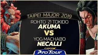 ROHTO Z! Tokido (Akuma) VS YOG Machabo (Necalli) - Loser's Top 8 - Taipei Major 2019 - SFV - CPT2019