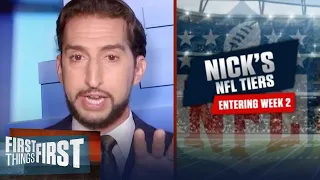 Nick Wright reveals his NFL Tiers heading into Week 2 of the 2021 season | NFL | FIRST THINGS FIRST