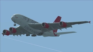 FSX A380 London Heathrow to New York JFK