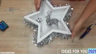 новогодний ночник-светильник из пенопласта "звезда"(New Year's night light-lamp made of foam "star")