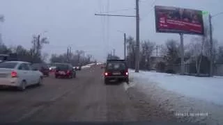 ДТП Оренбург ул.Донгузская перед поворотом на Беляевскую 05.12.2014