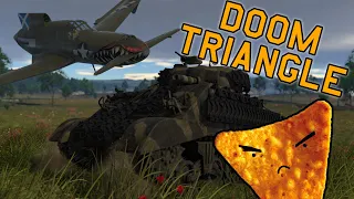 DOOM TRIANGLE - M4A2 & XP-55 in War Thunder - OddBawZ