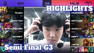 HLE vs DK - Game 3 Highlights | Semi Finals 2021 LCK Spring | Hanwha Life vs DAMWON Kia G3