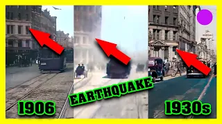 ⚠️ San Francisco before and after 😨 EARTHQUAKE 1906  - 1930s IN COLOR! [remastered 60FPS]