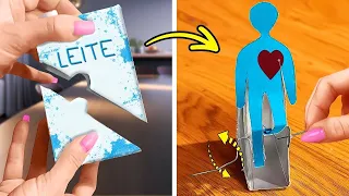 Artesanato fácil em papel e papelão para escola e casa 🏫 Ideias de reciclagem para pais inteligentes