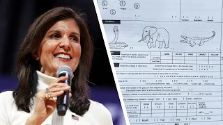 Nikki Haley hands out Trump's dementia test at her rally