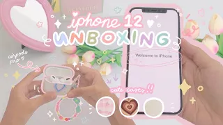 📦 unboxing iPhone 12 and AirPods Pro🍎 + cute accessories 🌷🎀