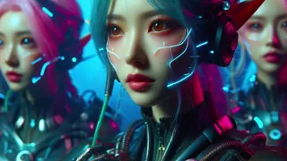 A.I image elf / cyberpunk music,/wallpaper/ dark/space/tenho/eletronic music/