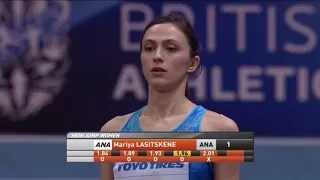 Mariya Lasitskene. 2.01m.  World indoor championship GOLD MEDAL