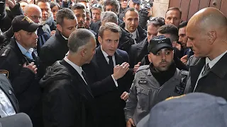 President Macron loses temper with Israeli security in Jerusalem's Old City