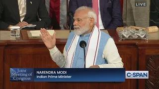 Indian Prime Minister Narendra Modi Addresses Joint Meeting of Congress