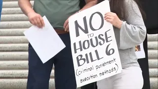 Religious leaders protest the death penalty at the capitol