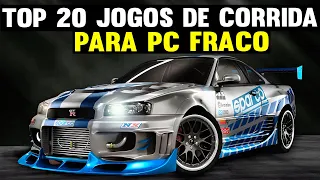 TOP 20  Melhores Jogos De Corrida Para PC FRACO 🚗 ( jogos leves Para pc fraco )