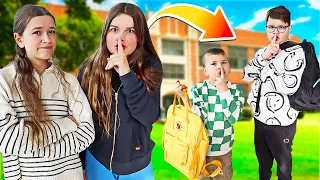 SNEAKING OUR LITTLE BROTHERS OUT OF SCHOOL! *gone wrong*