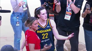 🥰 Caitlin Clark Hugs Gabbie Marshall, Iowa Hawkeyes Teammate After Winning Game. Indiana Fever