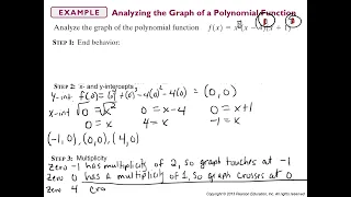 Adv Pre-Calculus Unit 2 Lesson 2 Guided Practice - Analyzing Graphs of Polynomial Functions
