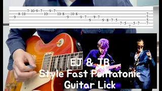 Guitar Lesson | Eric Johnson & Joe Bonamassa Style Super Fast Pentatonic Lick with TABS