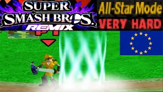 Smash Remix HD Textures Gameplay - All Star Mode (PAL) EUR Link (VERY HARD)
