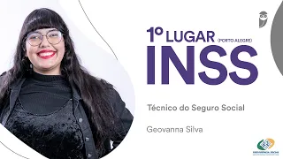 INSS: Geovanna Silva, aprovada em 1° lugar para Técnico do Seguro Social na GEX Porto Alegre