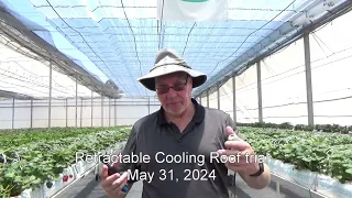 Impact different retractable cooling roofs on light and leaf temp for strawberries, Mexico...Part 1