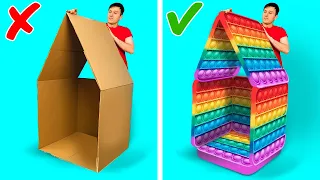 POP IT HOUSE! 🌈 || Wonderful Parenting Crafts, Hacks And Gadgets That Will Amaze Your Kids