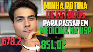 Minha ROTINA DE ESTUDOS para passar em1 ANO em MEDICINA USP E UFMG